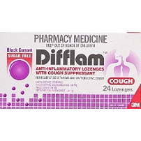 Difflam Cough Lozenge Sugar Free Black Currant 24